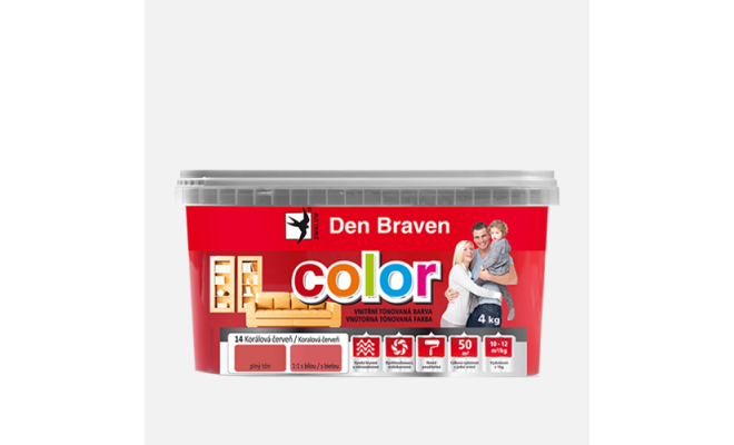 Vnútorná tónovaná farba COLOR vedro 4 kg lososová