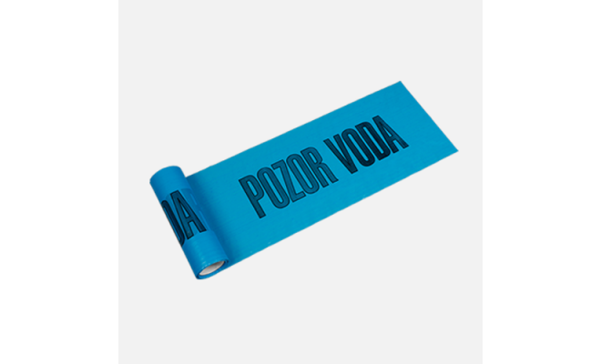 Výstražná fólia 30 cm x 100 m / 0,08mm, modrá - voda