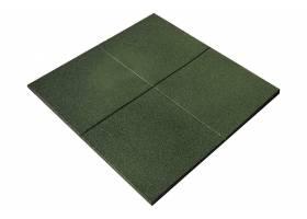 Gumová dlažba NEPROFILOVANÁ 1000 x 1000 mm x 30 mm zelená - 1 ks