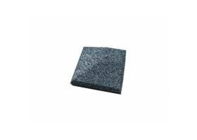 Gumová dlažba nábehová hrana rohová 107 x 107 mm x 25 mm čierna - 1 ks
