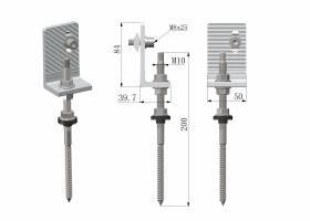ProfiSol - SET - Kombinovaná skrutka M10x200 nerezová s L adaptérom typ B