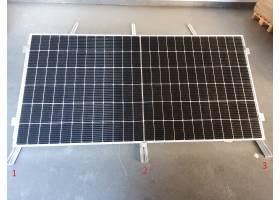 ProfiSol - SET - Tretí priebežný  trojuholník v rade s uhlom sklonu 15°- 30° _ L=1050mm, včítane podložiek s priebežnými úchytkami panelov 35mm