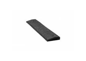 Gumová dlažba nábehová hrana priama 500 x 107 mm x 25 mm čierna - 1 ks