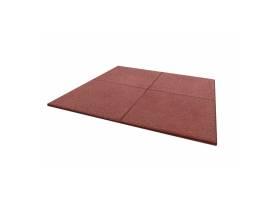 Gumová dlažba NEPROFILOVANÁ 1000 x 1000 mm x 20 mm červená - 1 ks