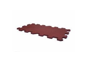 Gumová dlažba PUZZLE 500 x 1000 mm x 20 mm červená - 1 ks