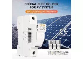 ETEK - DC poistkový odpínač EKF1-10PV 1000V max. 32A ø10x38mm 1-pólový