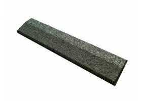 Gumová dlažba nábehová hrana priama 500 x 107 mm x 25 mm zelená - 1 ks