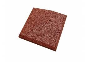 Gumová dlažba nábehová hrana rohová 107 x 107 mm x 25 mm červená - 1 ks