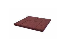 Gumová dlažba HOBBY TERRACE 500 x 500 mm x 25 mm červená - 1 ks