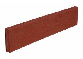 Gumová dlažba OBRUBNÍK / ukončovací diel 50 x 200 mm x 980 mm červená - 1 ks