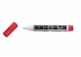 Permanentný značkovač so širokým hrotom - červená farba