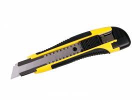 Nôž odlamovací 18mm pogumovaná rúčka - box 24 ks