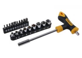 Sada skrutkovač T + 20 nástavcov