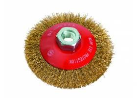 Rotačná kefa misková mosadzná, vlnitá,  Ø100 mm FESTA