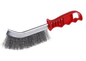 Oceľová kefa vlnitá, plastová rúčka, 270 mm