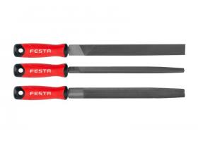 Pilníky 3ks 250mm (plochý, polookruhlý, trojhranný)