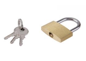 Závesný zámok 30mm mosadz