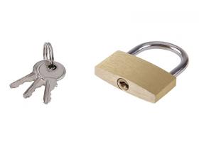 Závesný zámok 35mm mosadz