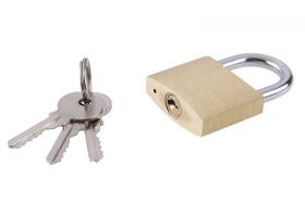 Visiaci zámok 40mm mosadz zosilnený