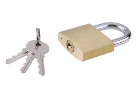 Visiaci zámok 50mm mosadz zosilnený