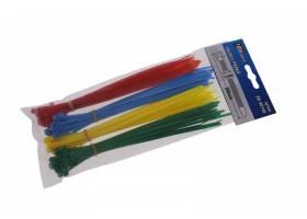 Sťahovacie pásky 200x3.6mm 100ks farebné 