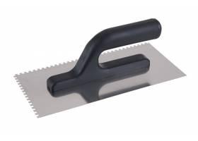 Hladítko nerezové zubové 4x4mm 270x125mm plastová rúčka 