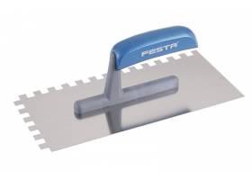 Hladítko nerezové zubové 10x10mm, 280x130mm drevená rúčka FESTA 