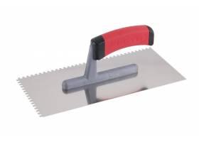 Hladítko nerezové zubové 4x4mm 280x130mm gumenná rúčka FESTA