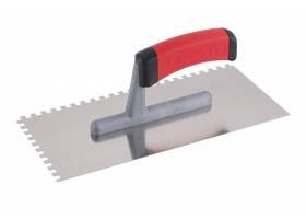 Hladítko nerezové zubové 6x6mm 280x130mm gumenná rúčka FESTA