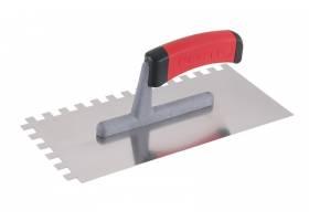 Hladítko nerezové zubové 10x10mm 280x130mm gumenná rúčka FESTA