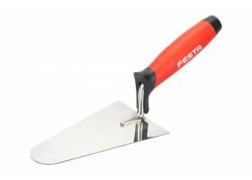Murárska lyžica nerezová, 160x100mm oblá s plastovou rúčkou FESTA
