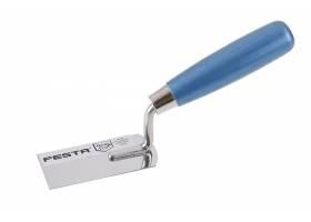 Murárska lyžica nerezová, vymazávačka 40mm s drevenou rúčkou FESTA