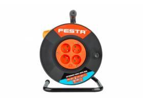 Predlžovací kábel + navijak 4 zásuvky, 25m, IP 20