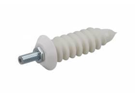 Hmoždina skrutkovacia biela do izolácie pre objímky zvodu 2ks