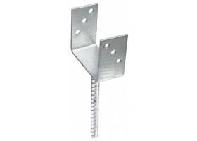 Pätka stĺpika U 81x60x100mm, tŕň Ø18x200mm, hrúbka 4mm, pozink