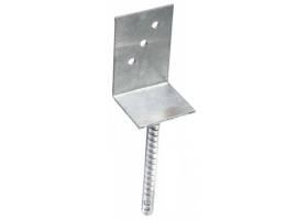 Pätka stĺpika L 80x90x130mm, tŕň Ø18x200mm, hrúbka 4mm, pozink