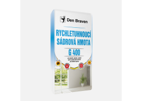 Den Braven - Rýchloschnúca sadrová hmota G400, vrece, 5 kg, biela